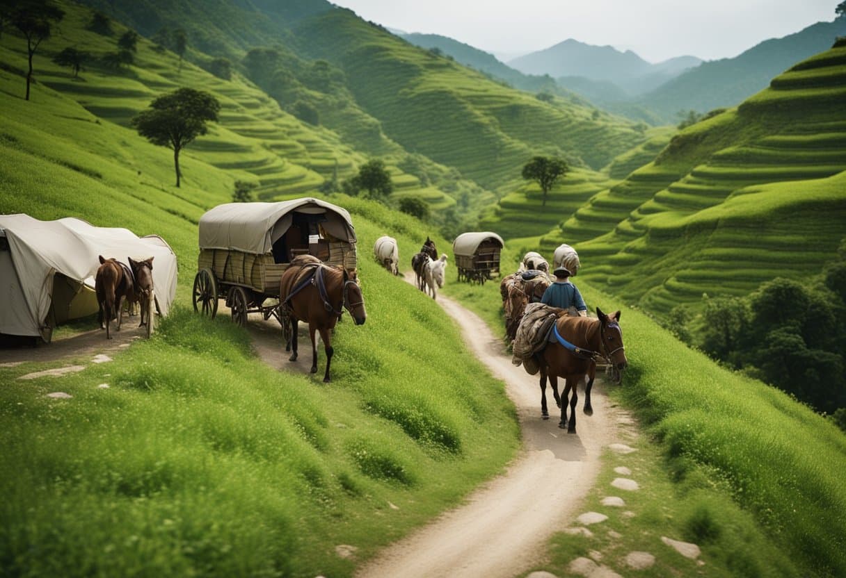 Ancient path in the heart of the Hengduan Mountains, amidst misty clouds